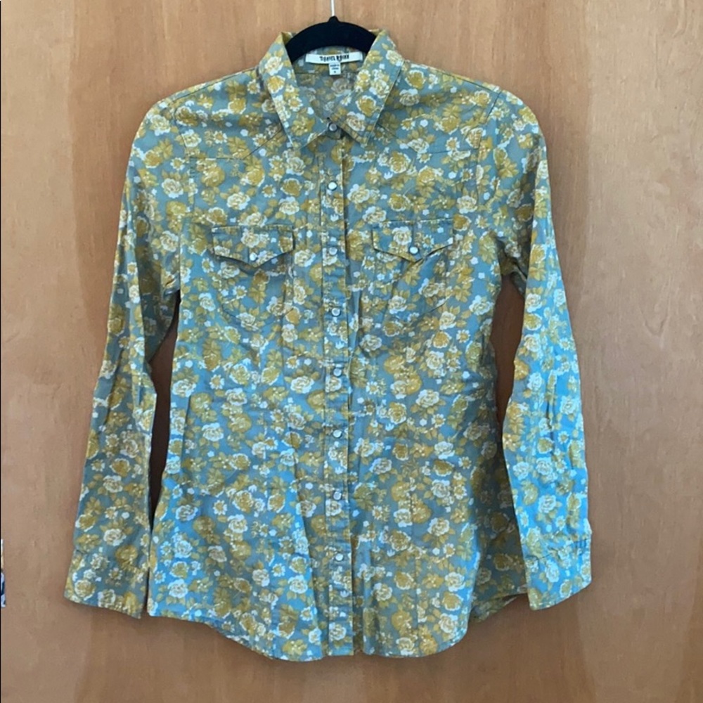 Floral print button up shirt